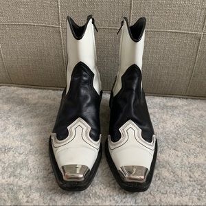Zara Color Block Cowboy Boots